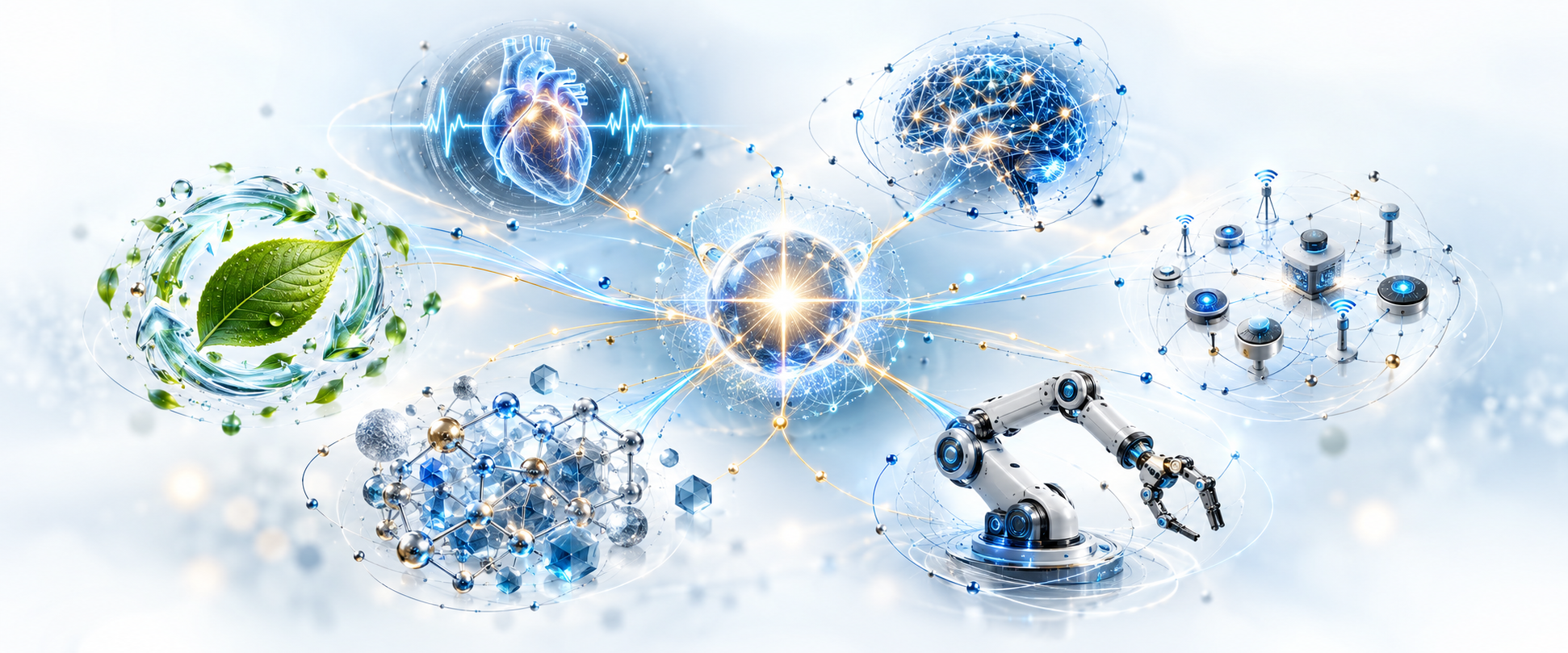Visualisation of six connected STAR-LAB technology areas
